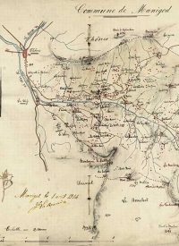 Commune de Manigod, dessin 70 cm x 50 cm